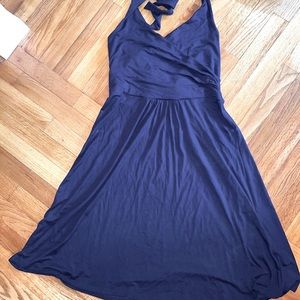 Boden St. Lucia Halter Navy Dress with swing skirt size 10 R